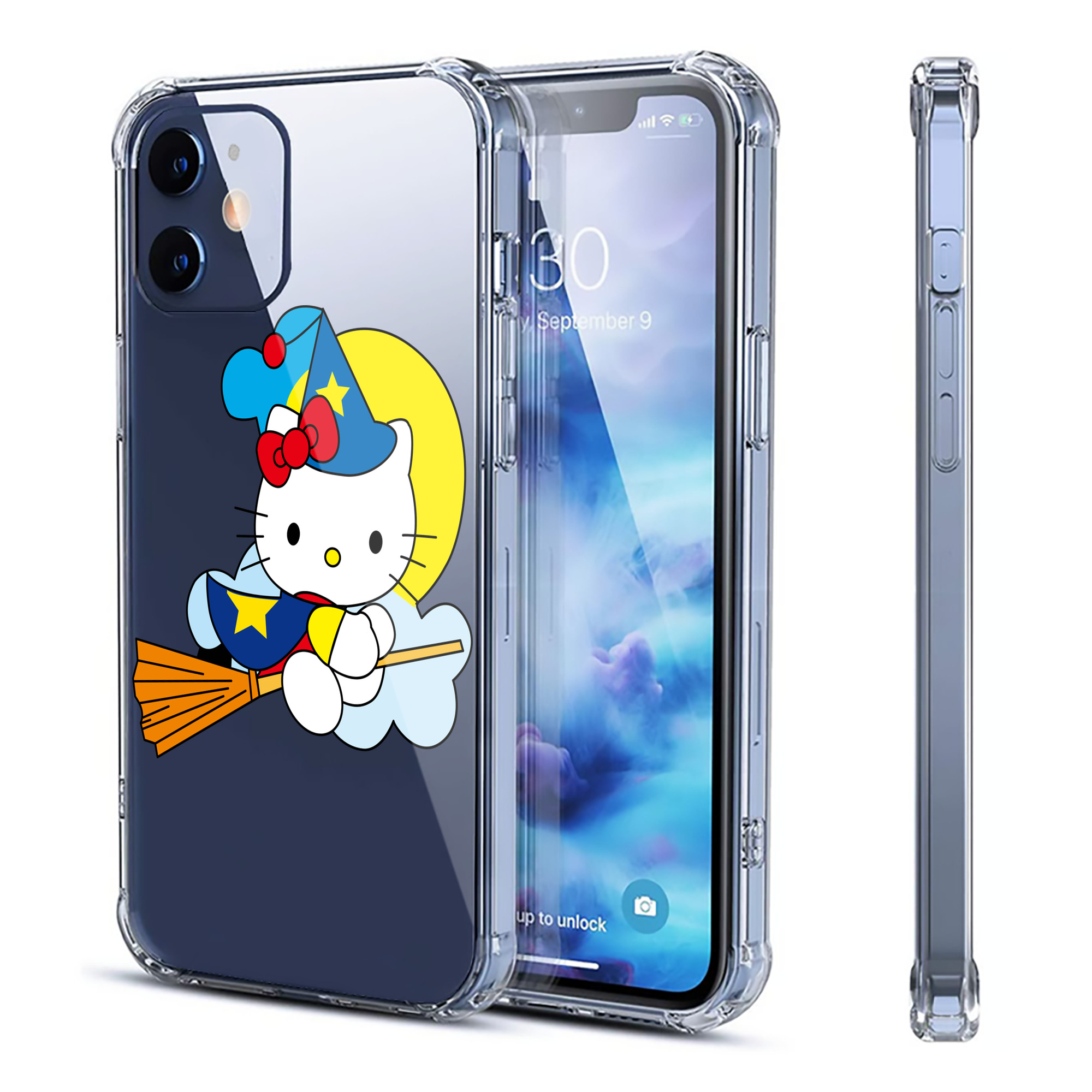 （画像用） Hello Kitty ハローキティ 【iPhone 12シリーズ対応】透明スマホケース（クリアソフトケース）